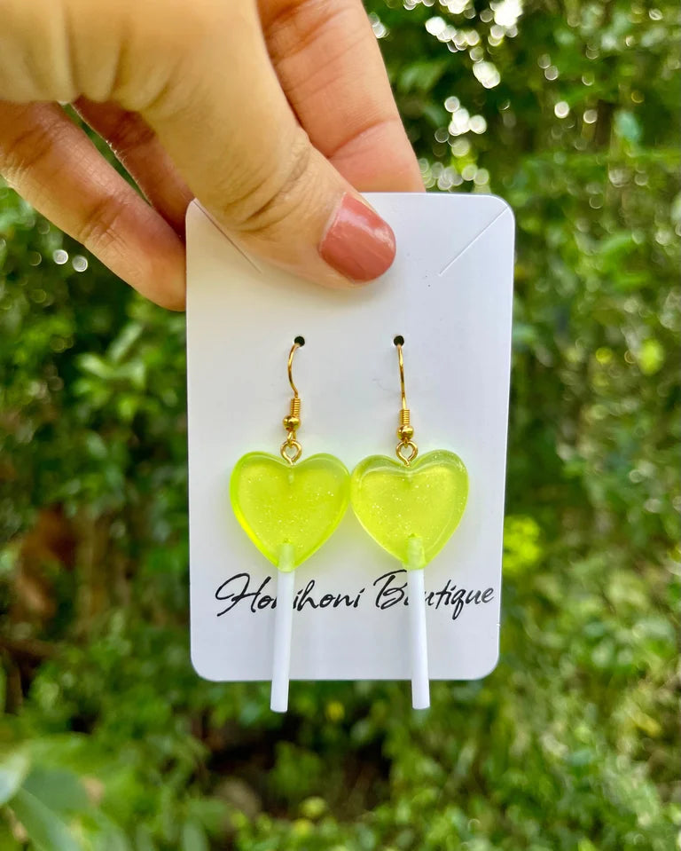 Heart Lollipop Earrings (Variety)