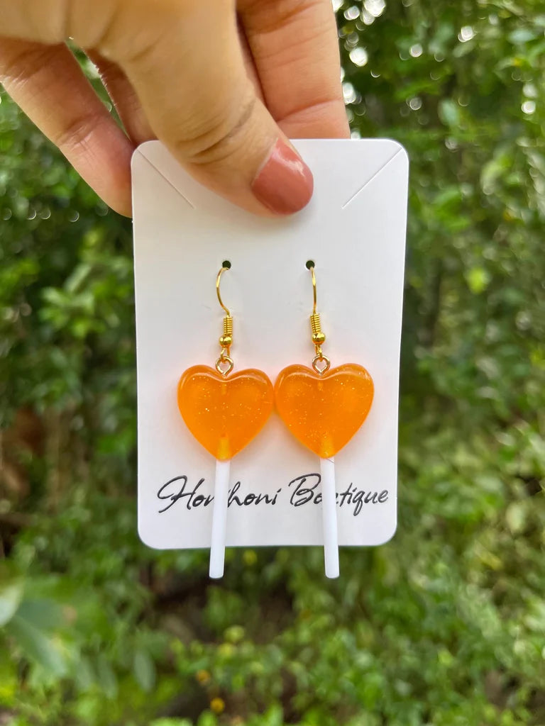 Heart Lollipop Earrings (Variety)