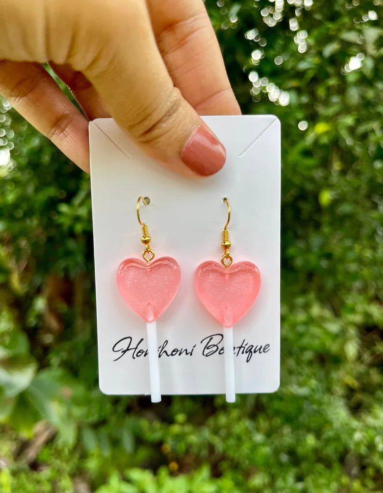 Heart Lollipop Earrings (Variety)